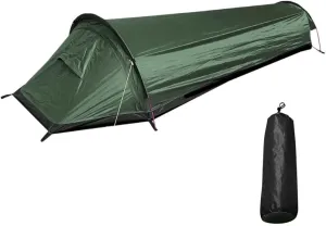 Backpacking Tent for Single Person Outdoor Shelter Compact Camping Gear Waterproof Oxford Bottom Aluminum Poles, Easy Setup