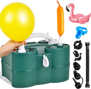 Balloon Pump, LooLaa 3-in-1 Air Pump for Inflatables and Balloons, Electric Balloon Pump for Latex 260q Foil Balloons, Quick-Fill 110V AC Inflator Deflator for Pool Floats Air Mattress Inflatables