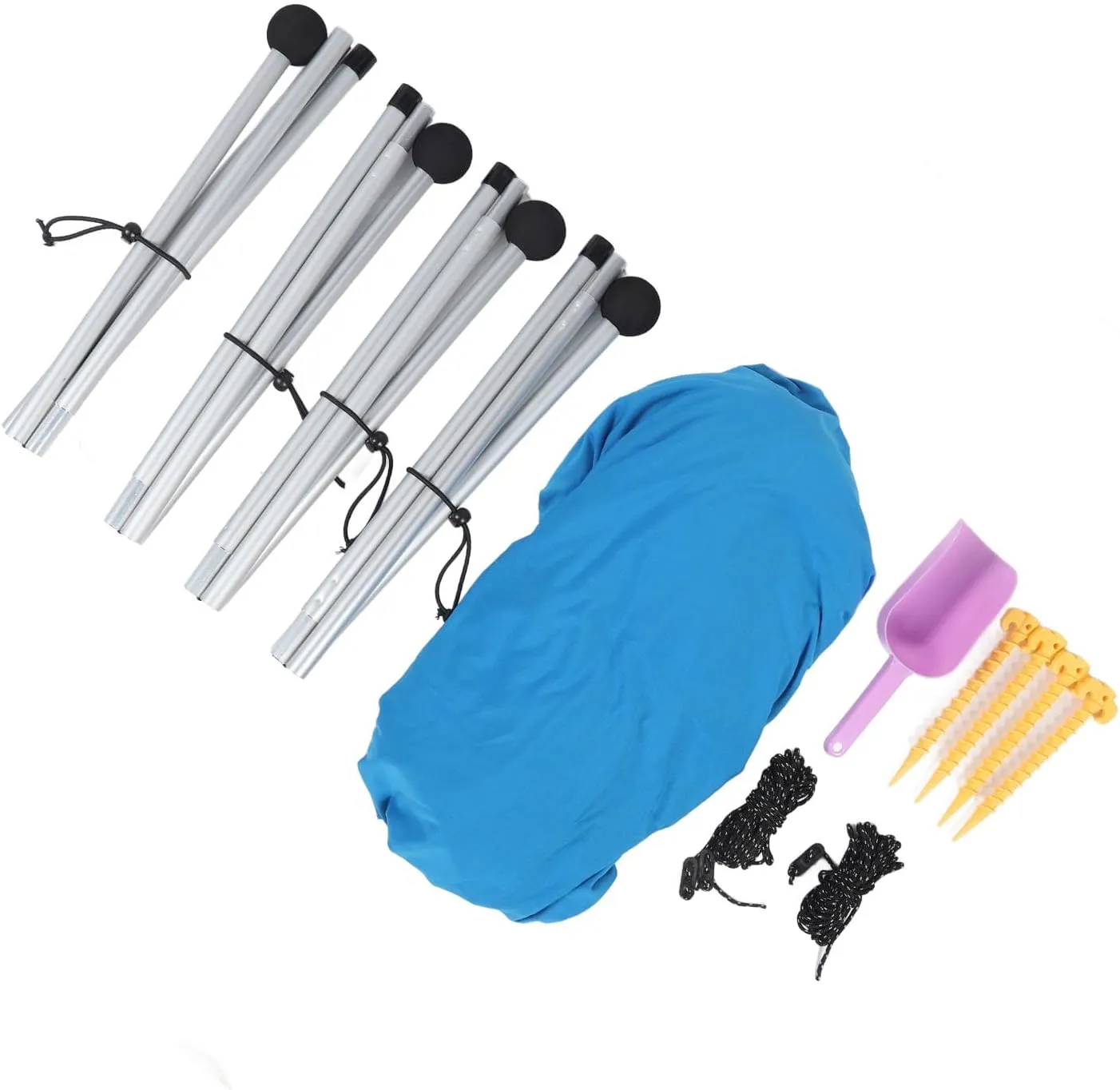 Beach Tail, Stable UPF50  Sun Shelter Beach Store 4 Poles with Camping for Camping (200 * 160 * 150CM)