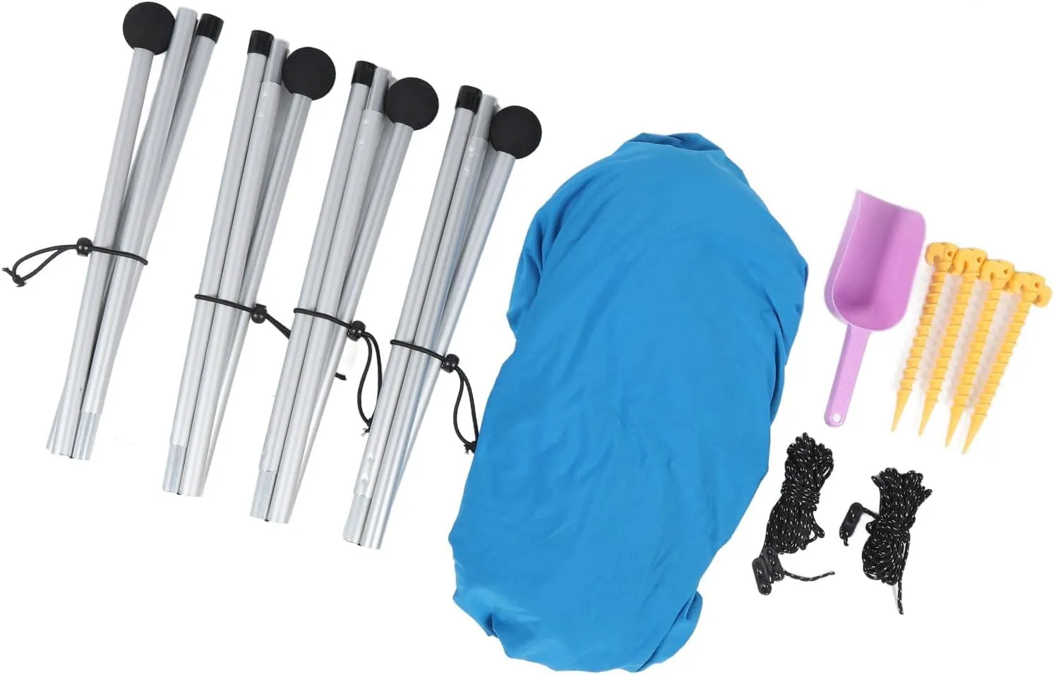 Beach Tail, Stable UPF50  Sun Shelter Beach Store 4 Poles with Camping for Camping (200 * 160 * 150CM)