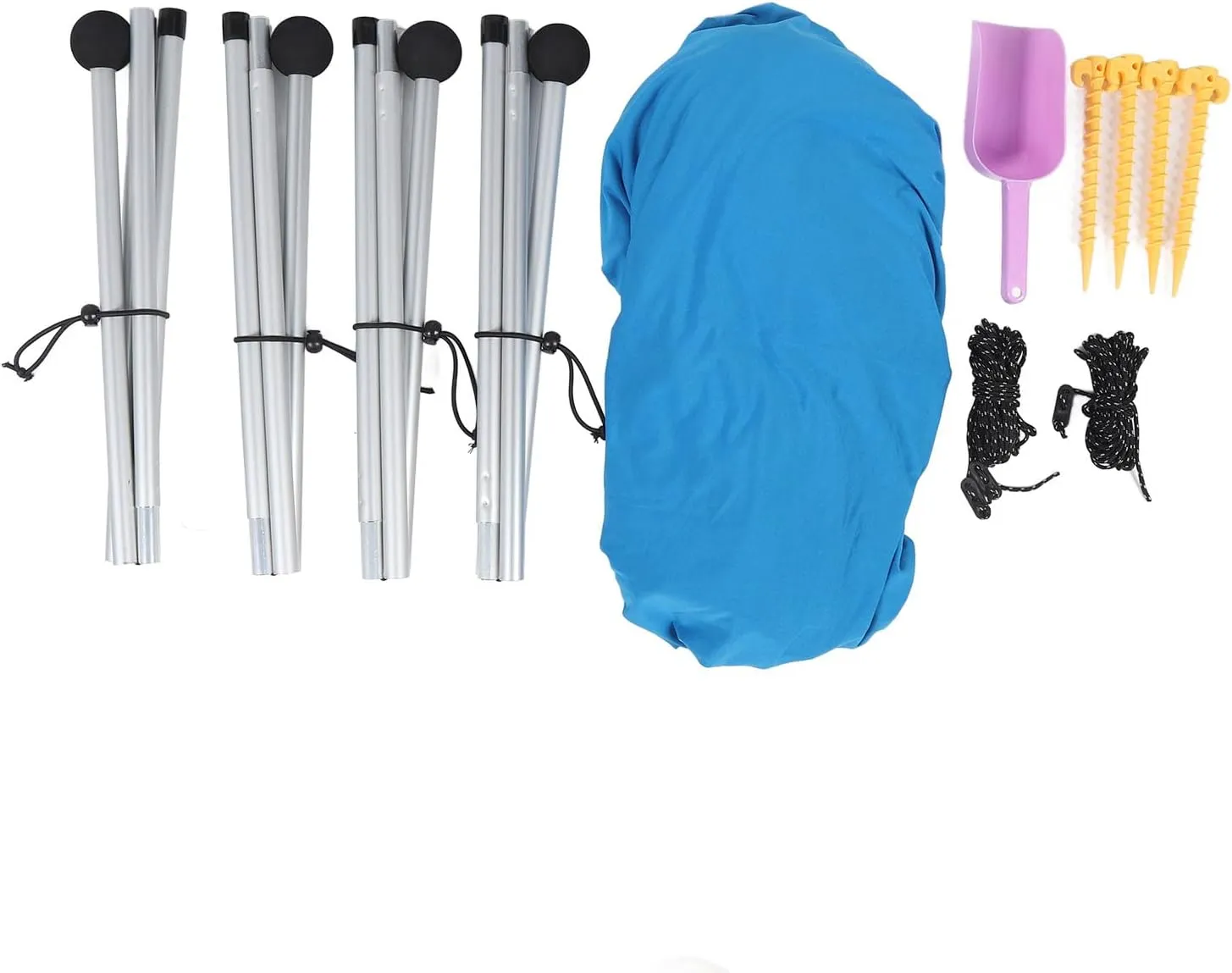 Beach Tail, Stable UPF50  Sun Shelter Beach Store 4 Poles with Camping for Camping (200 * 160 * 150CM)