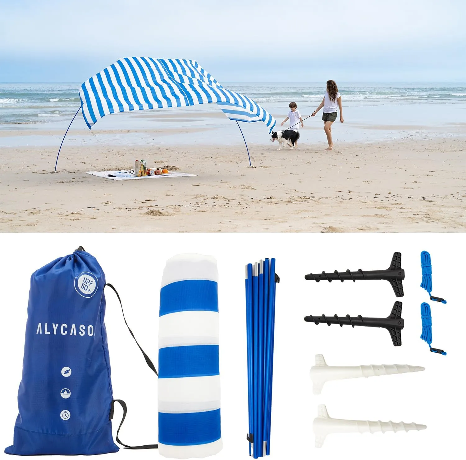 Beach Wind Shade Canopy, Shade Sun Shelter Tent for Beach, Backyard, Grassland, Park, Light Weight, Easy Set Up, 78 Sq. Ft. of Shade for 1-3 People, Lite Burnt Coral