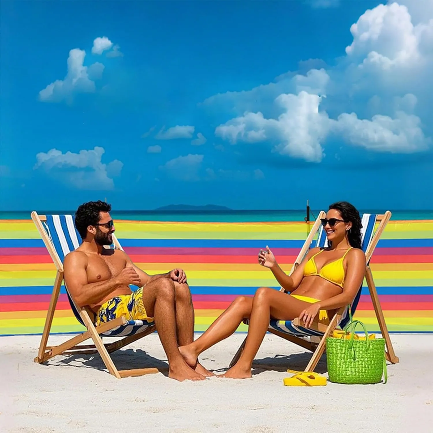 Beach Windscreen | Portable Windproof Privacy Shade | Outdoor Shelter Screen | Foldable Travel Wind Barrier, Lightweight UV Protection Fence, Camping Tent Gear for Beach Fishing Picnic