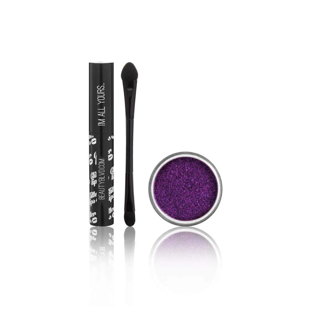 BeautyBlvd Glitter Lips | Glitter Lip Kit | Waterproof & Smudge Proof | Long Lasting | Cruelty Free (Purple Reign)