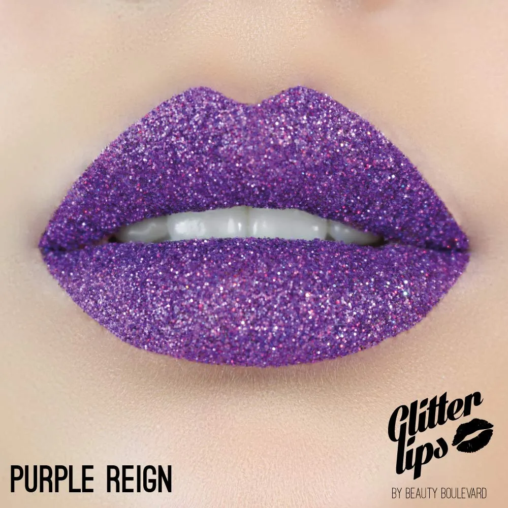 BeautyBlvd Glitter Lips | Glitter Lip Kit | Waterproof & Smudge Proof | Long Lasting | Cruelty Free (Purple Reign)