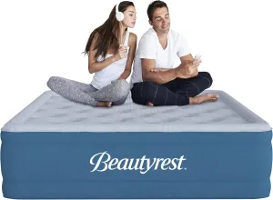 Beautyrest 17" Comfort Plus Air Bed Mattress with Built-in Pump and Plush Cooling Topper, Queen