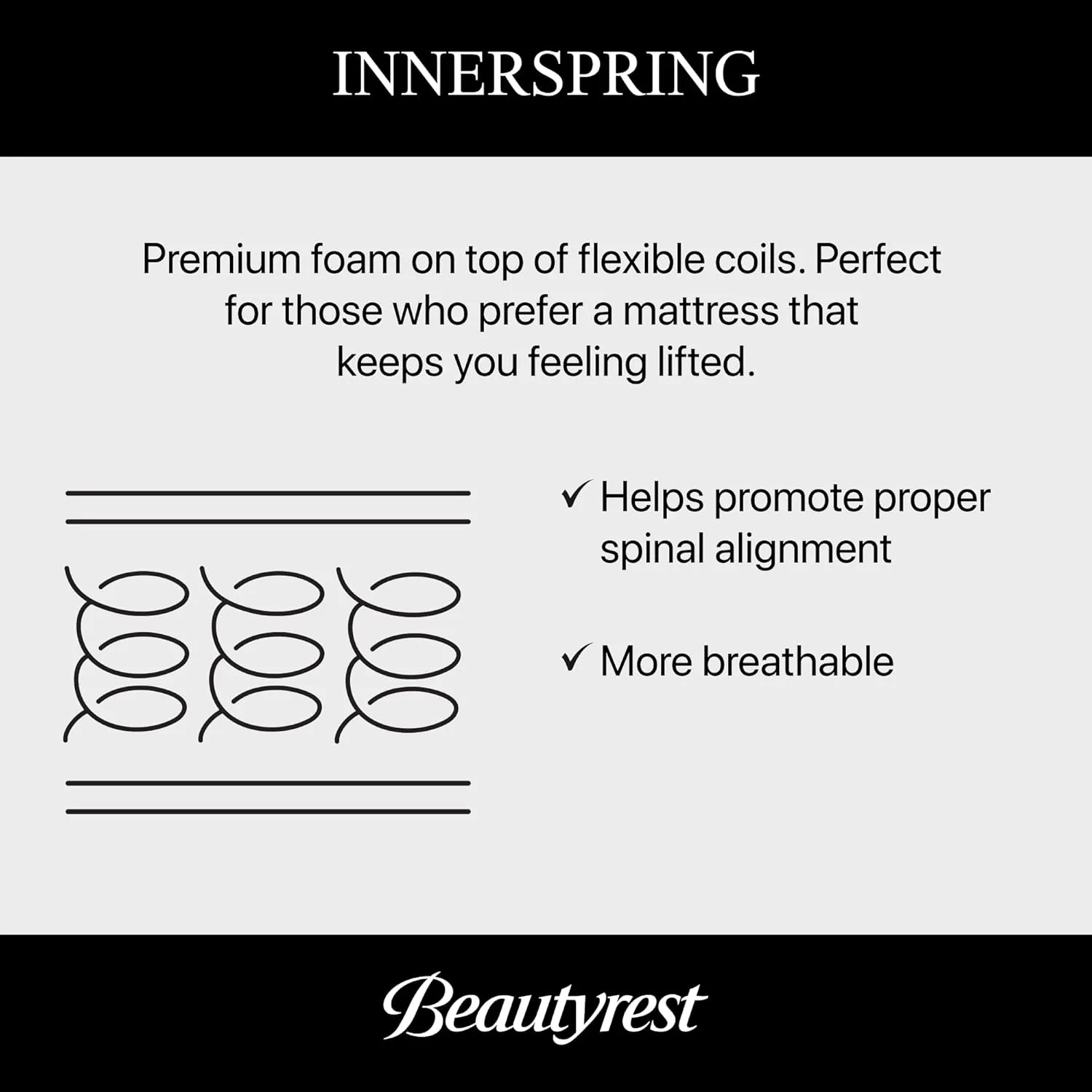 Beautyrest Black Series Three 14.25" Extra Firm King Mattress - Breathable, Cooling, and Supportive - CertiPUR-US Certified, 100-Night Sleep Trial, and 10-Year Limited Warranty