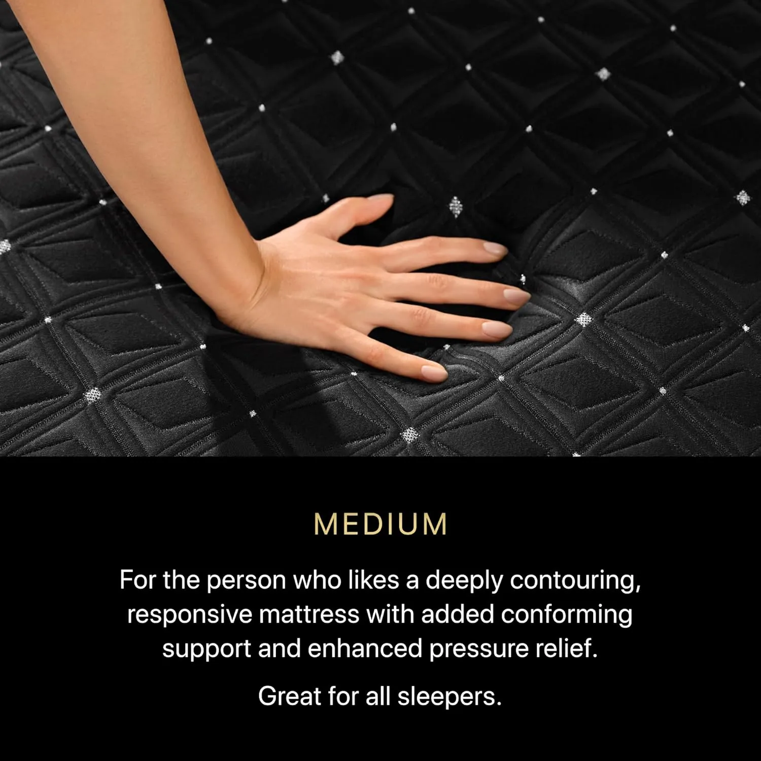 Beautyrest Black Series Three Medium 15" King Hybrid Mattress, Cooling Tech, Contouring Comfort, Individualized Support, CertiPUR-US, 100-Night Sleep Trial, 10-Year Limited Warranty