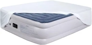 Bedecor Fitted Sheet for Air Mattress Inflate Without Disassembly Convenient & Firm Deep up to 21" White -Twin XL