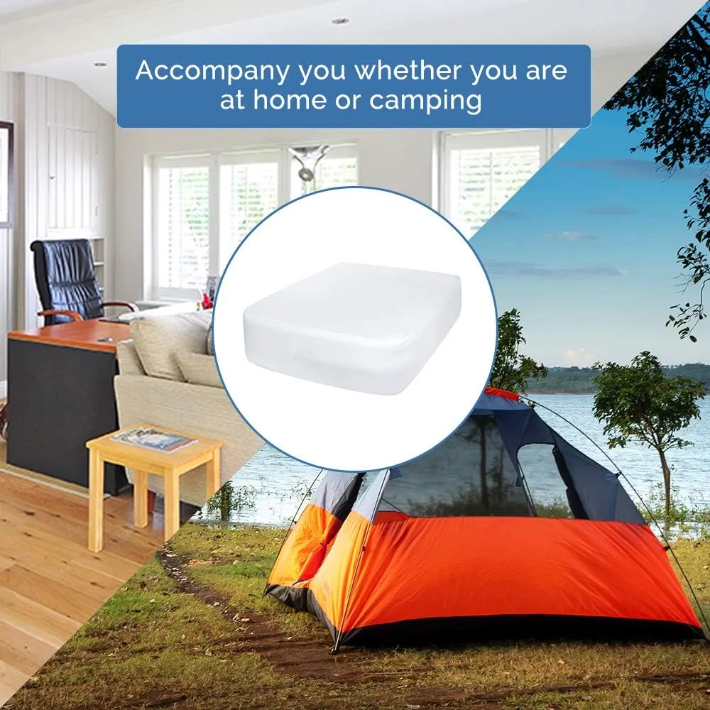 Bedecor Fitted Sheet for Air Mattress Inflate Without Disassembly Convenient & Firm Deep up to 21" White -Twin XL