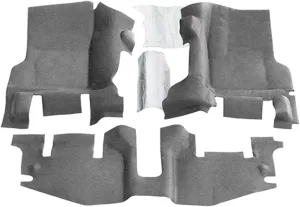 Bedrug - Jeep Bedtred | 1997 - 2006 Jeep Wrangler TJ/LJ (w/Out Center Consoles), Front Floor Liners (Includes Heat Shields) | Grey - 3 pc. | BTTJ97FNC
