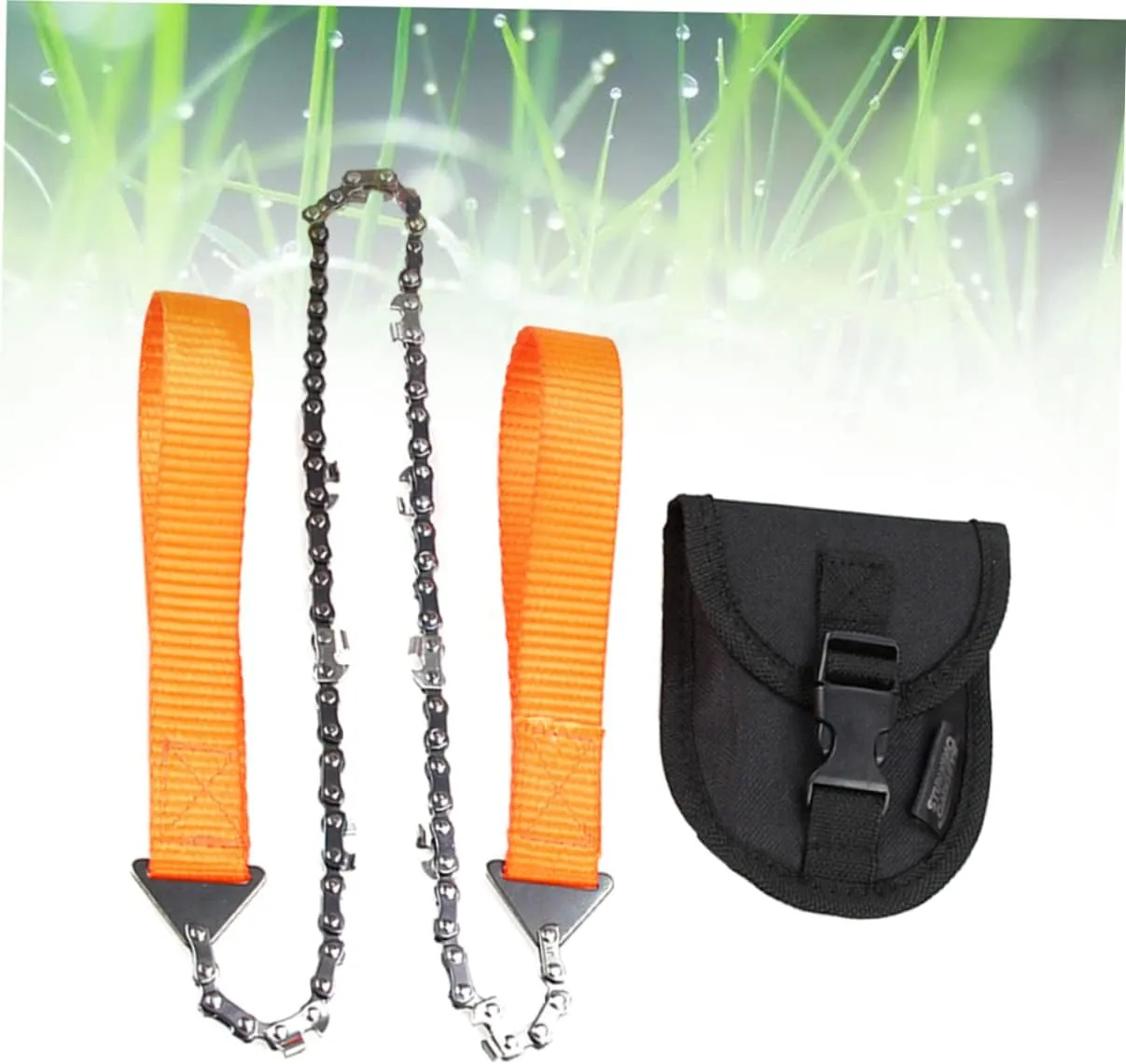 BESPORTBLE 2pcs Portable Folding Pocket Chainsaw Hand Pruning Saws with Storage Case Survival Chain Ideal for Camping Hunting