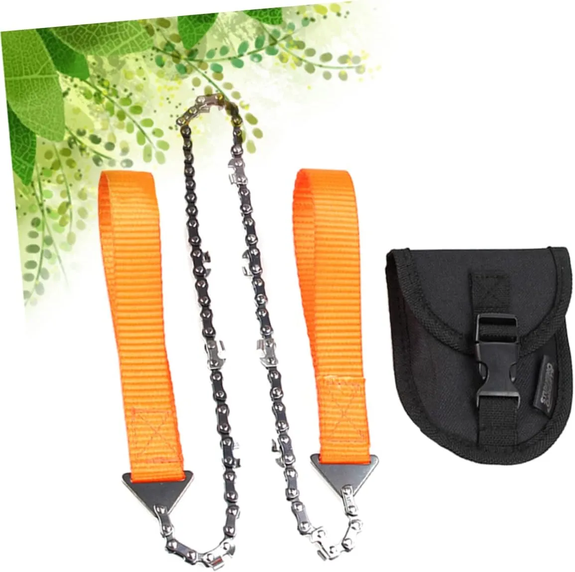 BESPORTBLE 2pcs Portable Folding Pocket Chainsaw Hand Pruning Saws with Storage Case Survival Chain Ideal for Camping Hunting