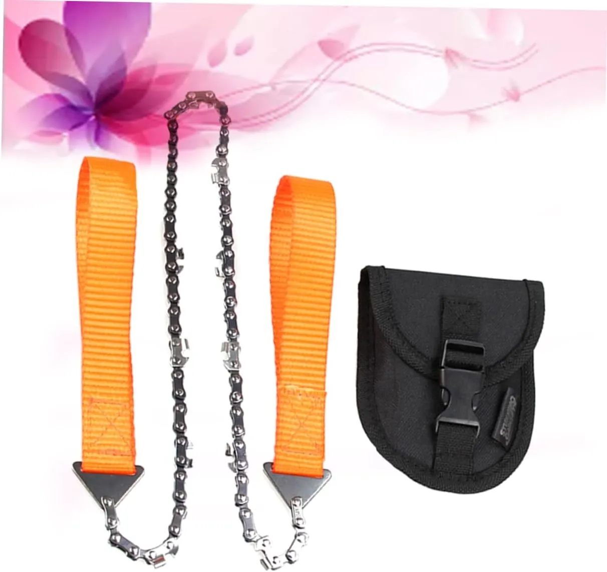 BESPORTBLE 2pcs Portable Folding Pocket Chainsaw Hand Pruning Saws with Storage Case Survival Chain Ideal for Camping Hunting