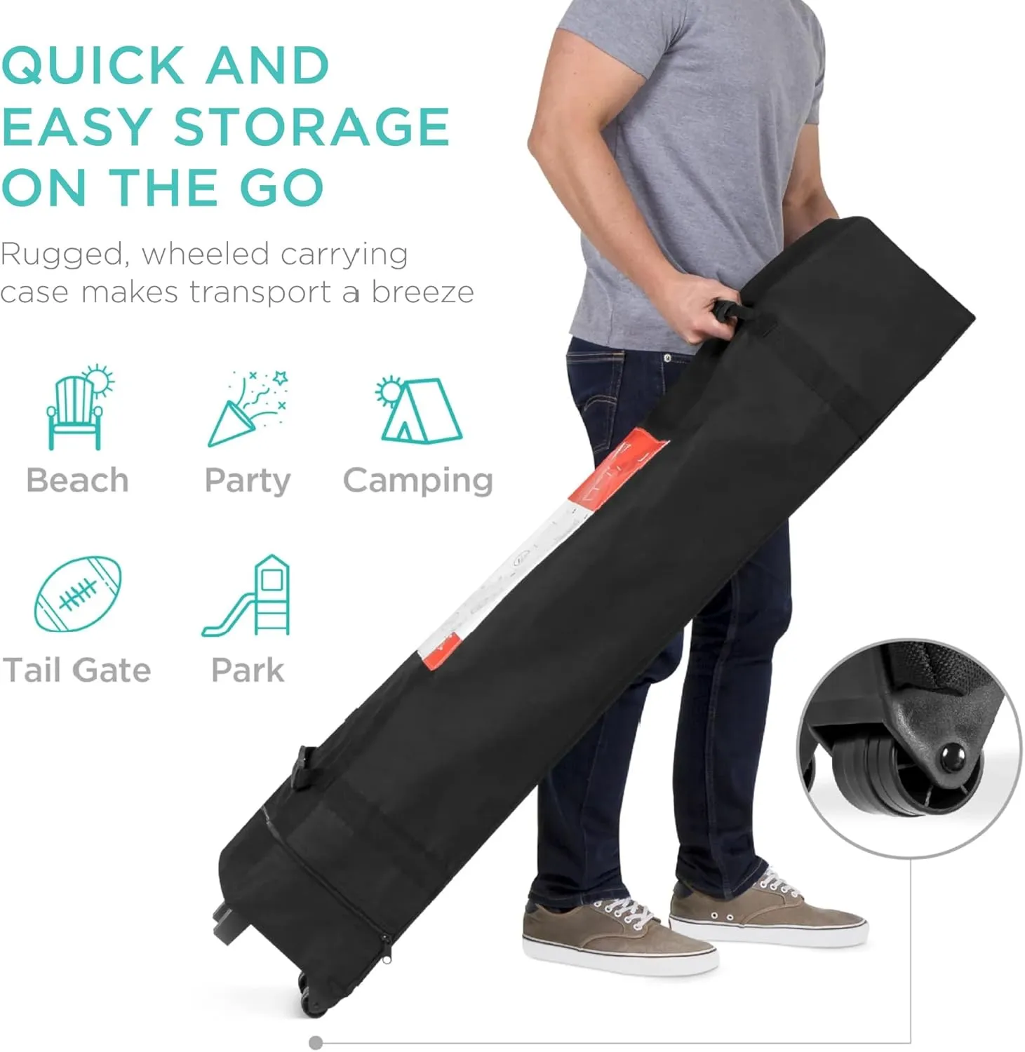 Best Choice Products 10x10ft 1-Person Setup Pop Up Canopy Tent Instant Portable Shelter w/ 1-Button Push, Case, 4 Weight Bags - Rust
