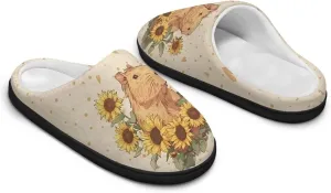 Binienty Womens Fuzzy House Slippers Indoor Shoes Memory Foam Insoles & Rubber Soles