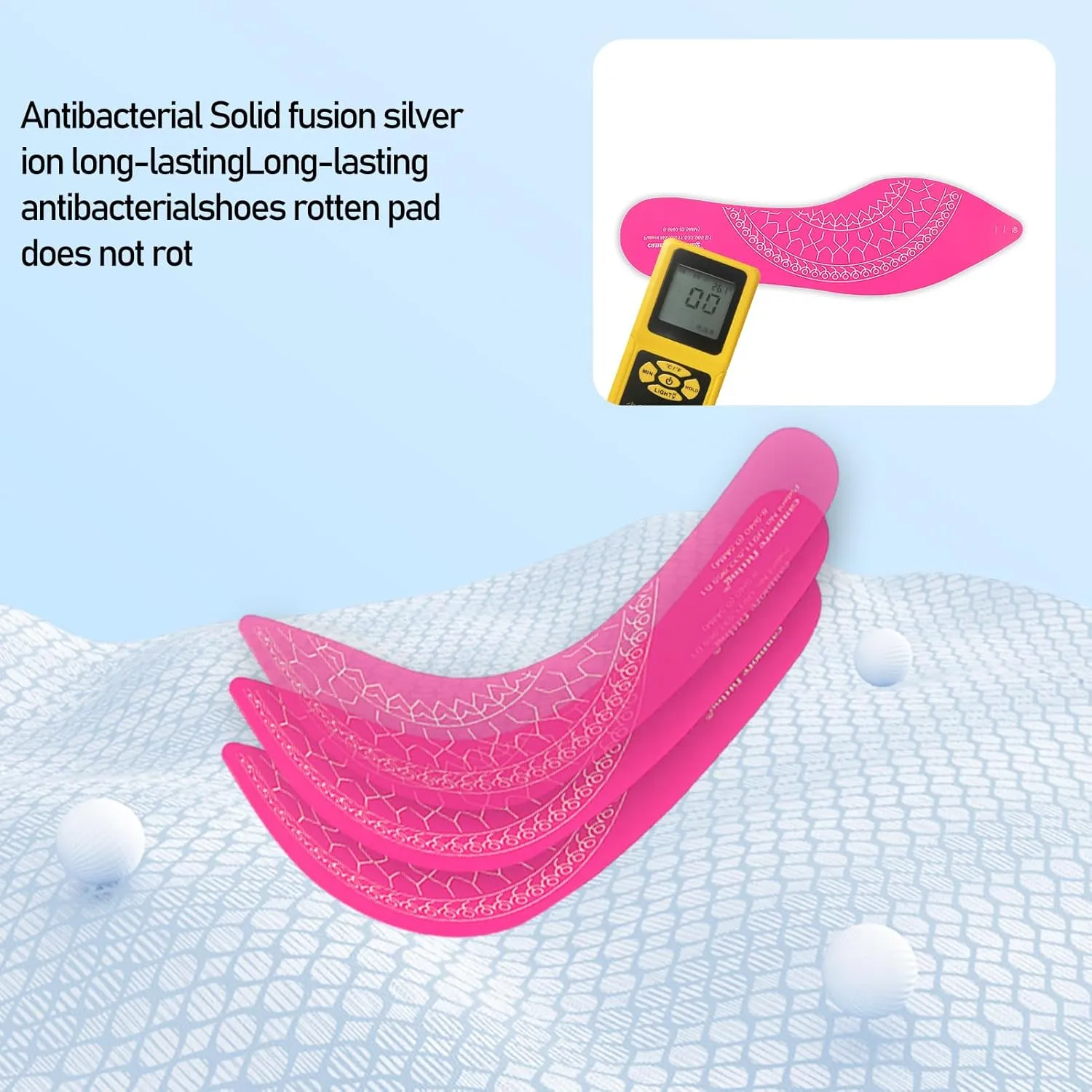 Bionic Fascia Insoles Silicone Self-Adhesive Sticker for High Heel Shoes 0.5MM Keep Comfortable,Non-Slip Anti Odor Resistant,Make Your Shoes More Beautiful(Pink-2Pair/Pack-39)