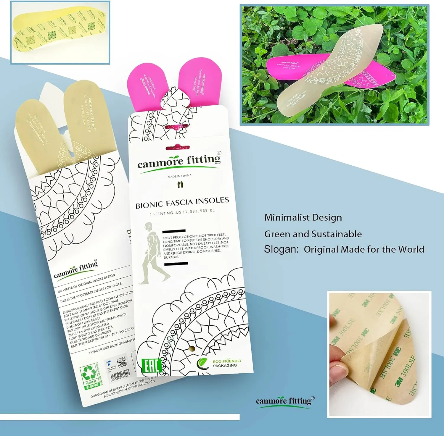 Bionic Fascia Insoles Silicone Self-Adhesive Sticker for High Heel Shoes 0.5MM Keep Comfortable,Non-Slip Anti Odor Resistant,Make Your Shoes More Beautiful(Transparent-2 Pair-42)