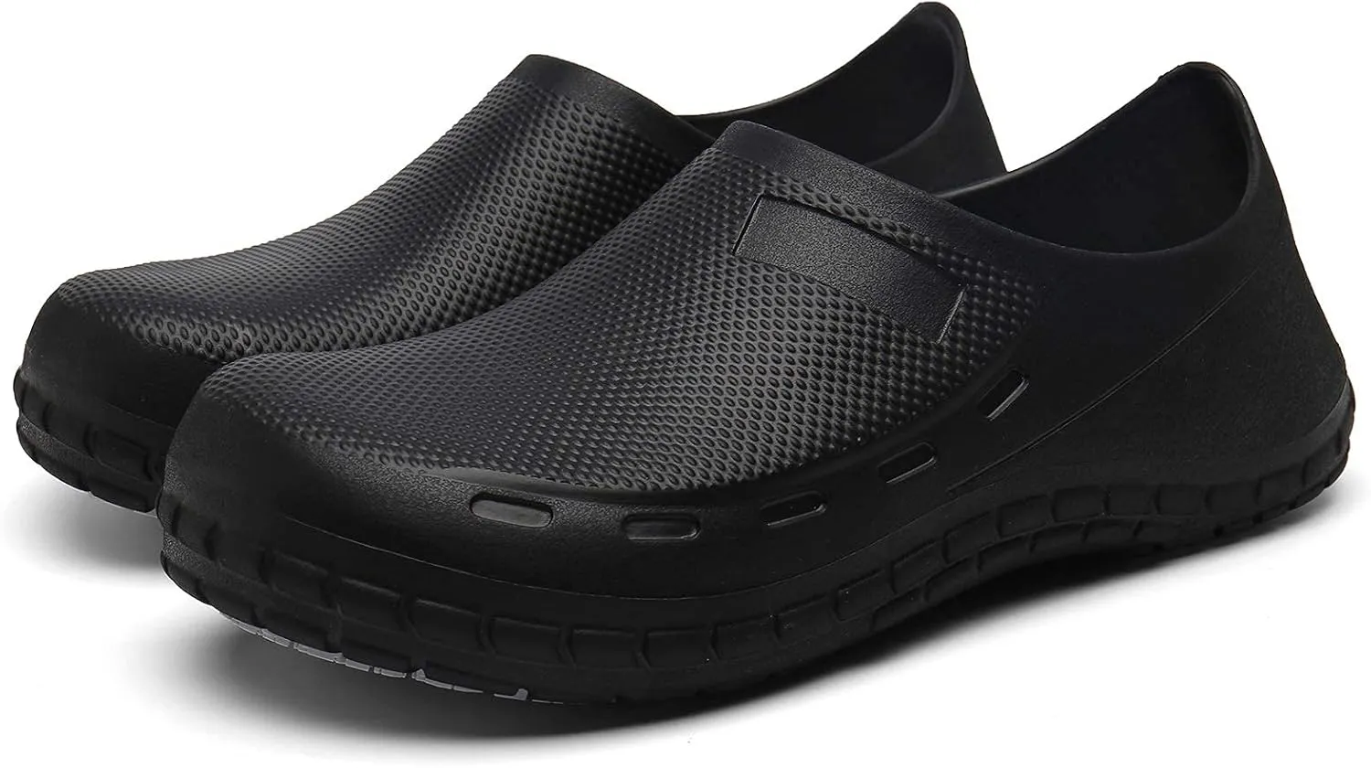 Black Garden Shoes for Women - Professional Oil Water Resistant Nursing Chef Shoes，Non-Slip Safety Working Shoes for Kitchen Garden Hospital