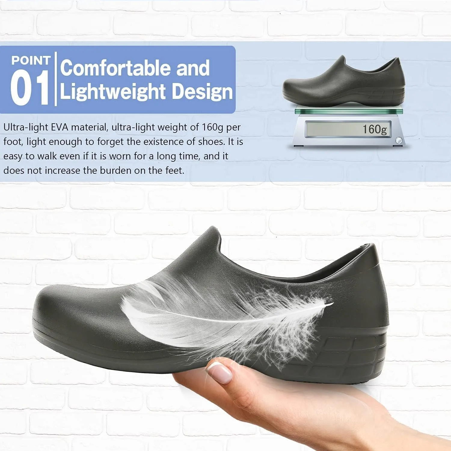 Black Garden Shoes for Women - Professional Oil Water Resistant Nursing Chef Shoes，Non-Slip Safety Working Shoes for Kitchen Garden Hospital