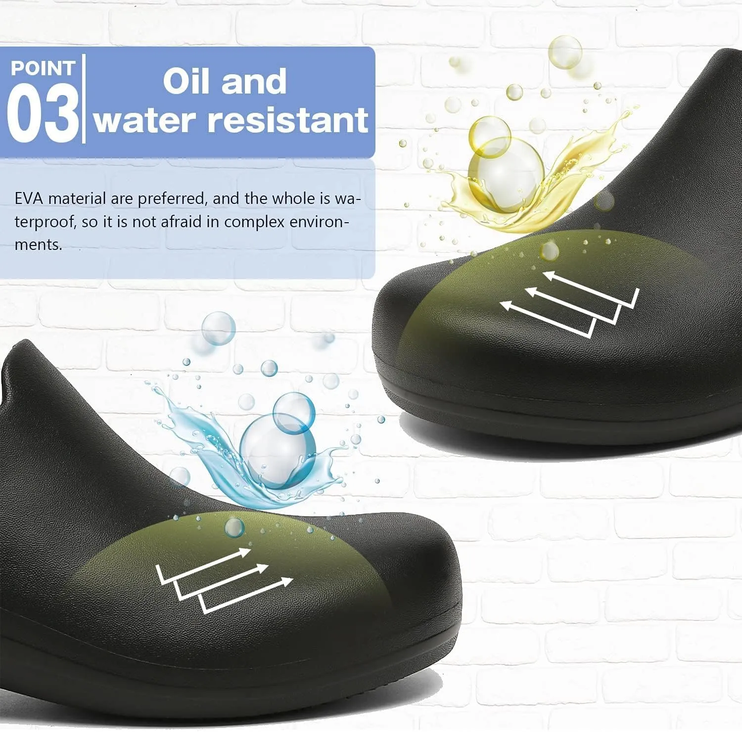 Black Garden Shoes for Women - Professional Oil Water Resistant Nursing Chef Shoes，Non-Slip Safety Working Shoes for Kitchen Garden Hospital