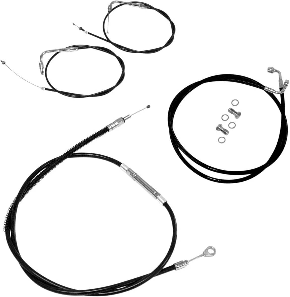 Black Handlebar Cable and Line Kit for 12"-14" Bars BA-8050KT-12B