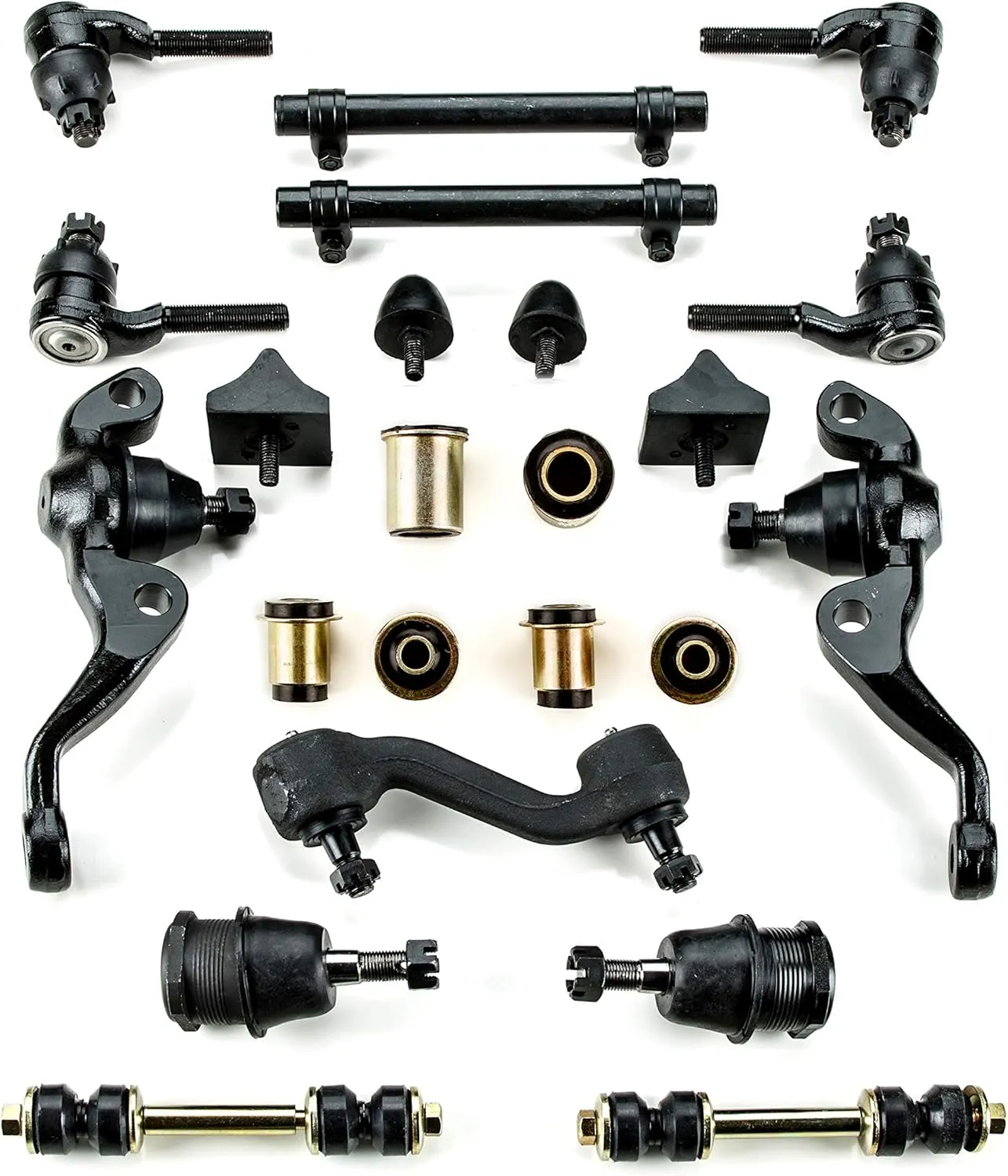 Black Polyurethane Front End Suspension Master Rebuild Kit Idler Arm Compatible with Plymouth Belvedere/GTX/Roadrunner/Satellite OEM Spec Replacements (23 Piece Kit)