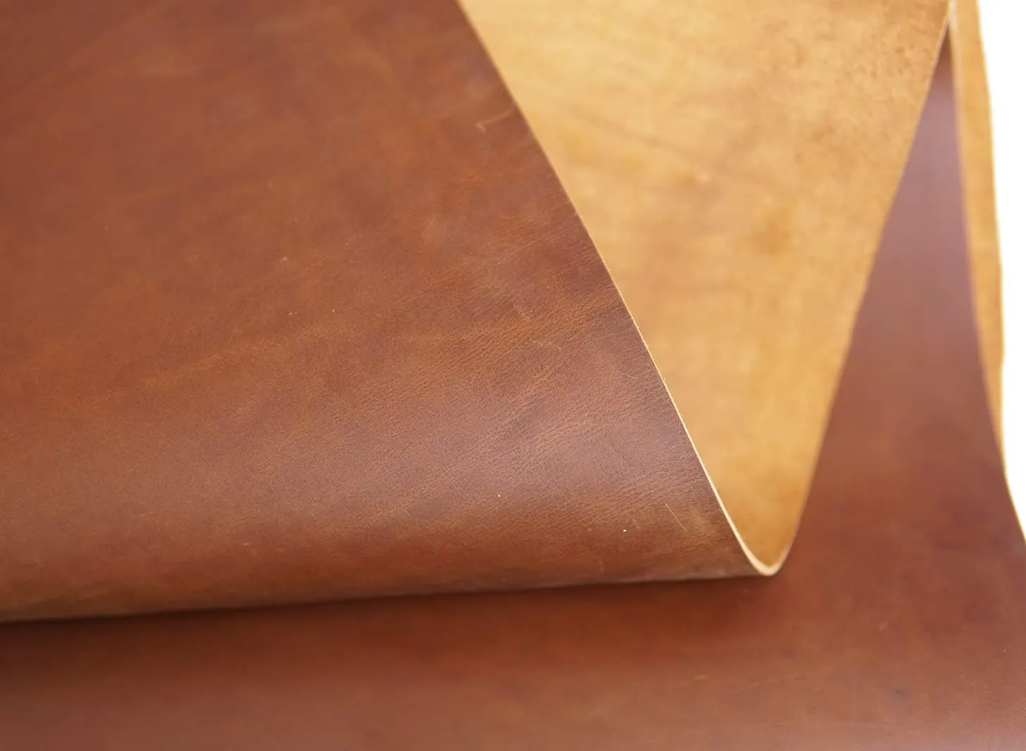 Bourbon Brown Tooling Leather Sheets for Crafts 2.0mm (4.5-5.0 oz) Thick Full Grain Cowhide Leather Pieces Crafting Leather Square