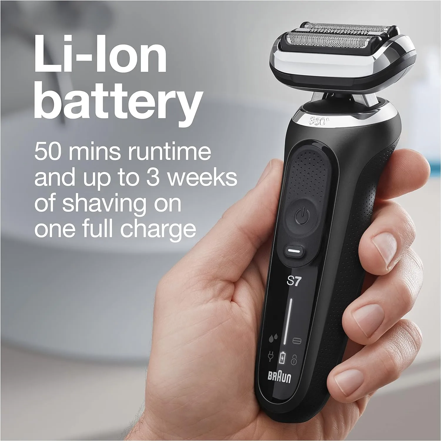 Braun Series 7 7085cc Flex Rechargeable Wet & Dry Men's Electric Shaver with Clean & Charge Station, Stubble & Beard Trimmer