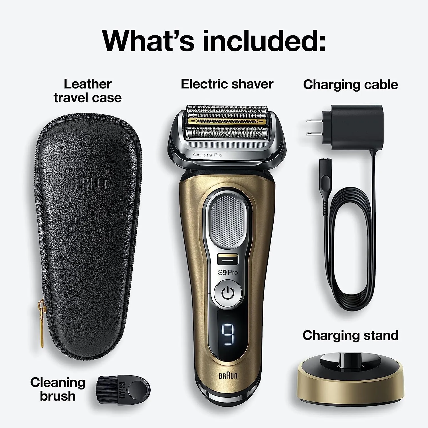 Braun Series 9 Pro 9419s Electric Shaver for Men, Wet & Dry Shave, Shaving Kit with 4 1 Head with ProLift Trimmer