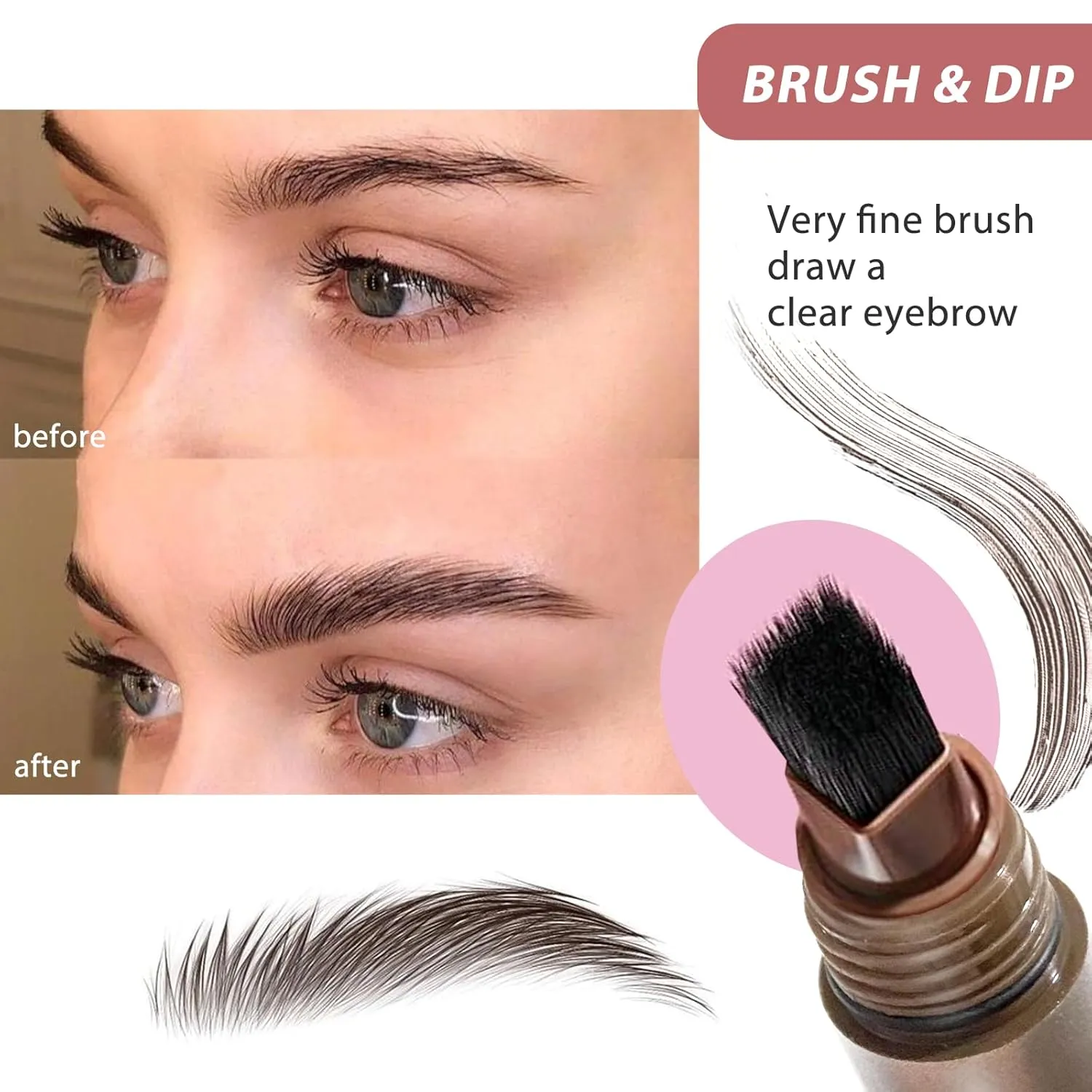 Brow Fection 4d Eyebrow Pen, Pagevine Brow Fection Microblade Eyebrow Pen - Natural-Looking Hair Strokes Within Seconds (Taupe)