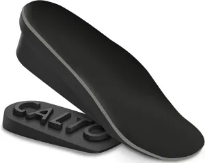 CALTO Premium Height Increase Insole - Ergonomic Heel Lifts for Elevator Shoe Increasing Effect - 3/4 Length Insole - Adjustable 1.8 Inch Taller - IK308 Black