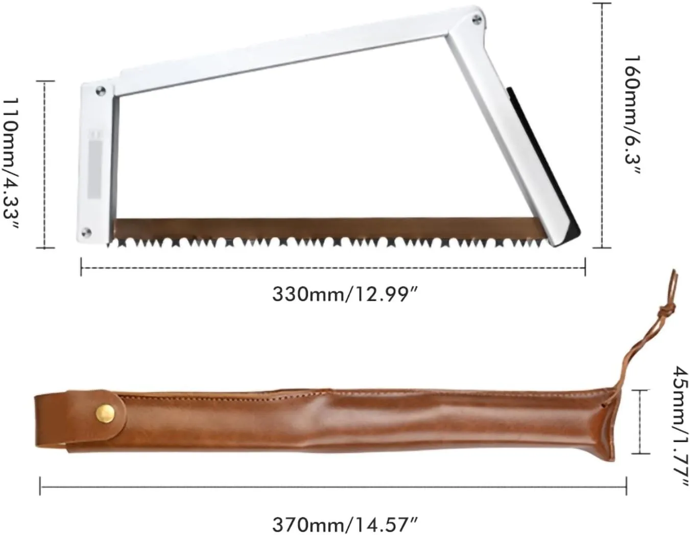 Camp Saw Portable Folding Saw Multifunctional Rectangular Hand Saws for Outdoor Camping Survival Woodworking (silver)