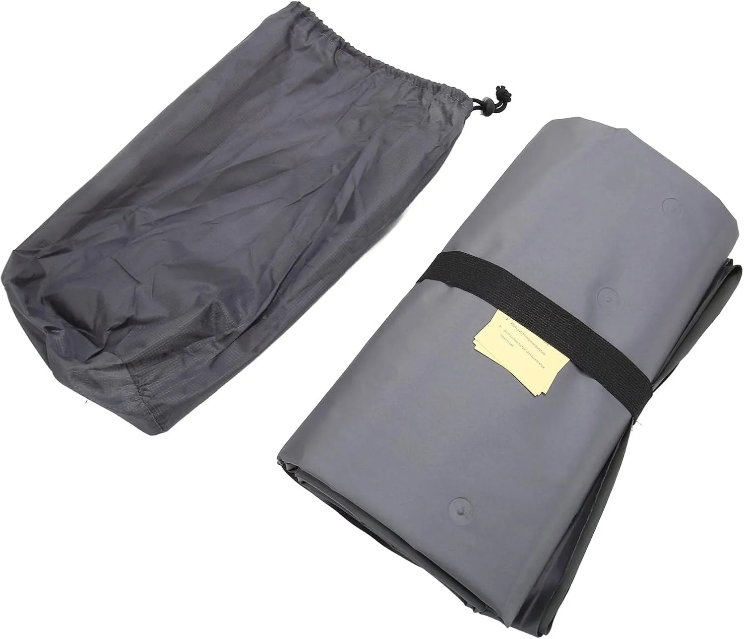 Campg Self 33×19×7 Camping Sleeping Pad Gray 60S Foot Press Inflating Ergonomic Nylon Camping Mattress for 2 People Outdoor