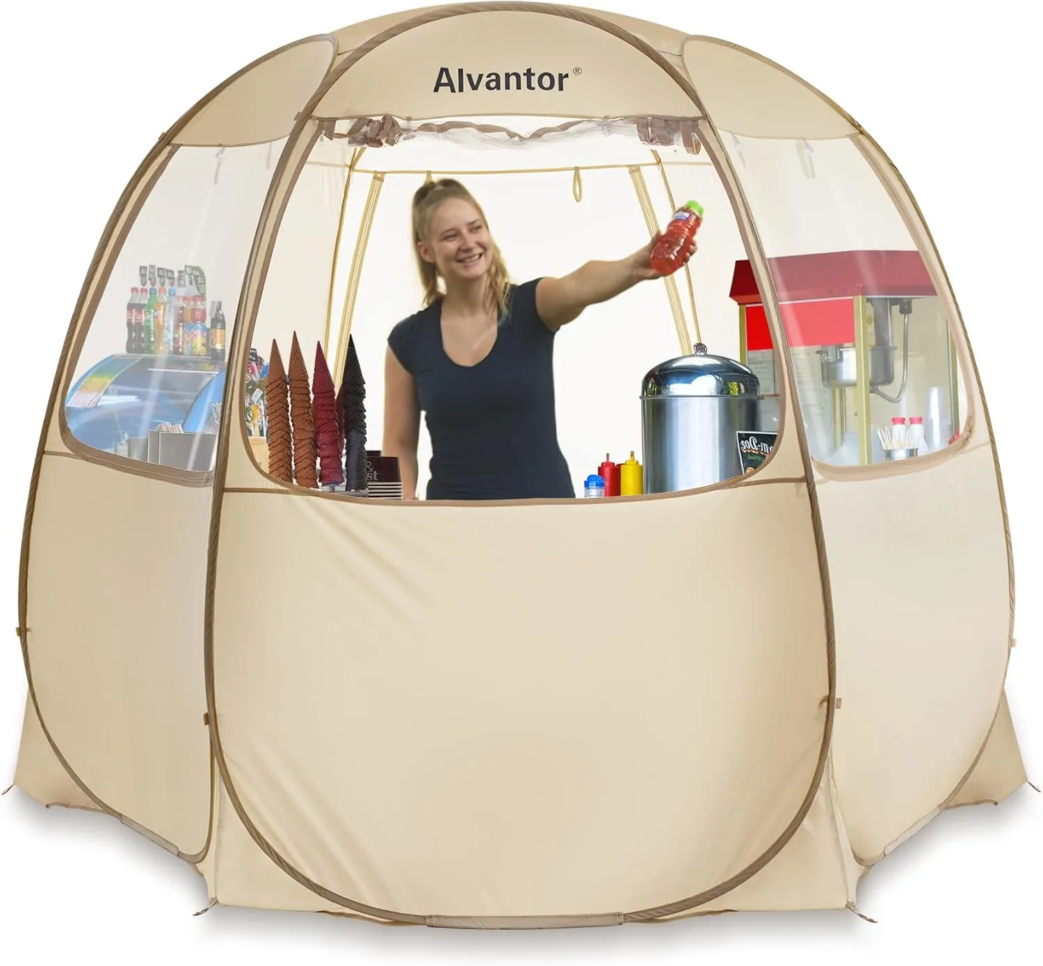 Camping Activity - Event Canopy Booth Commercial Alvantor Weekend sale - - Canopy Pop Beige Tent Pop Up Vendor - Award-winning Tent for Gazebos Up
