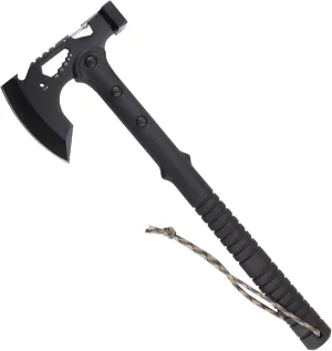 Camping Axe, Chopping Hatchet with Awl, Tactical Tomahawk with Hammer, Stainless Steel Axe for Outdoor Camping Hiking Garden