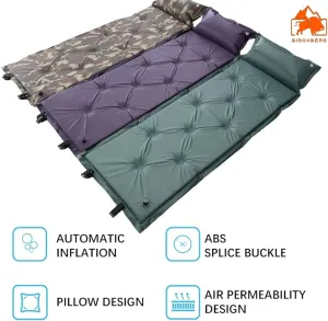 Camping Outdoor Single Foldable Roll Up Memory Foam Sleeping Pad, Self Inflatable Camping Mattress, Multicolor