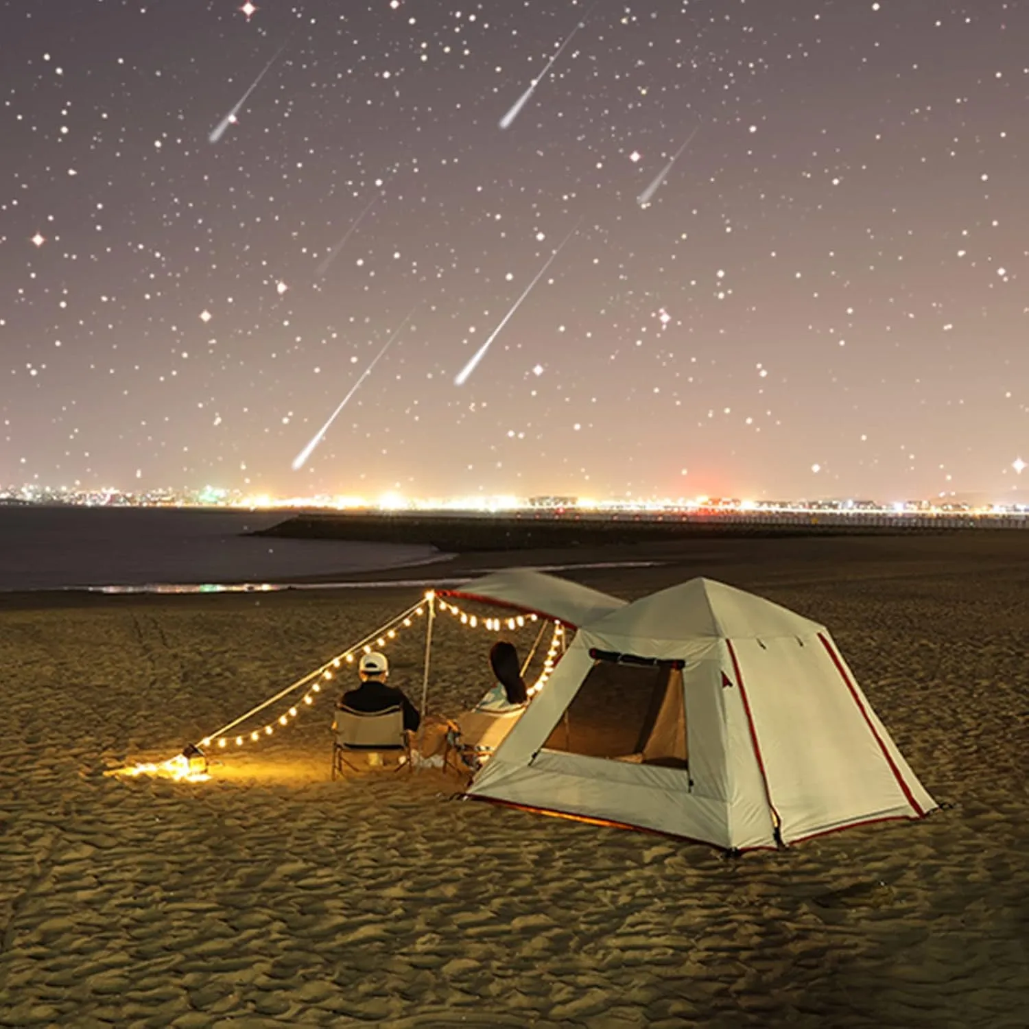 Camping Tent | 6 Person Cabin Tent with Instant Setup, Pop Up Tent, Outdoor Camping Canvas Tent Family Camping Use, Easy to Assemble,Tents