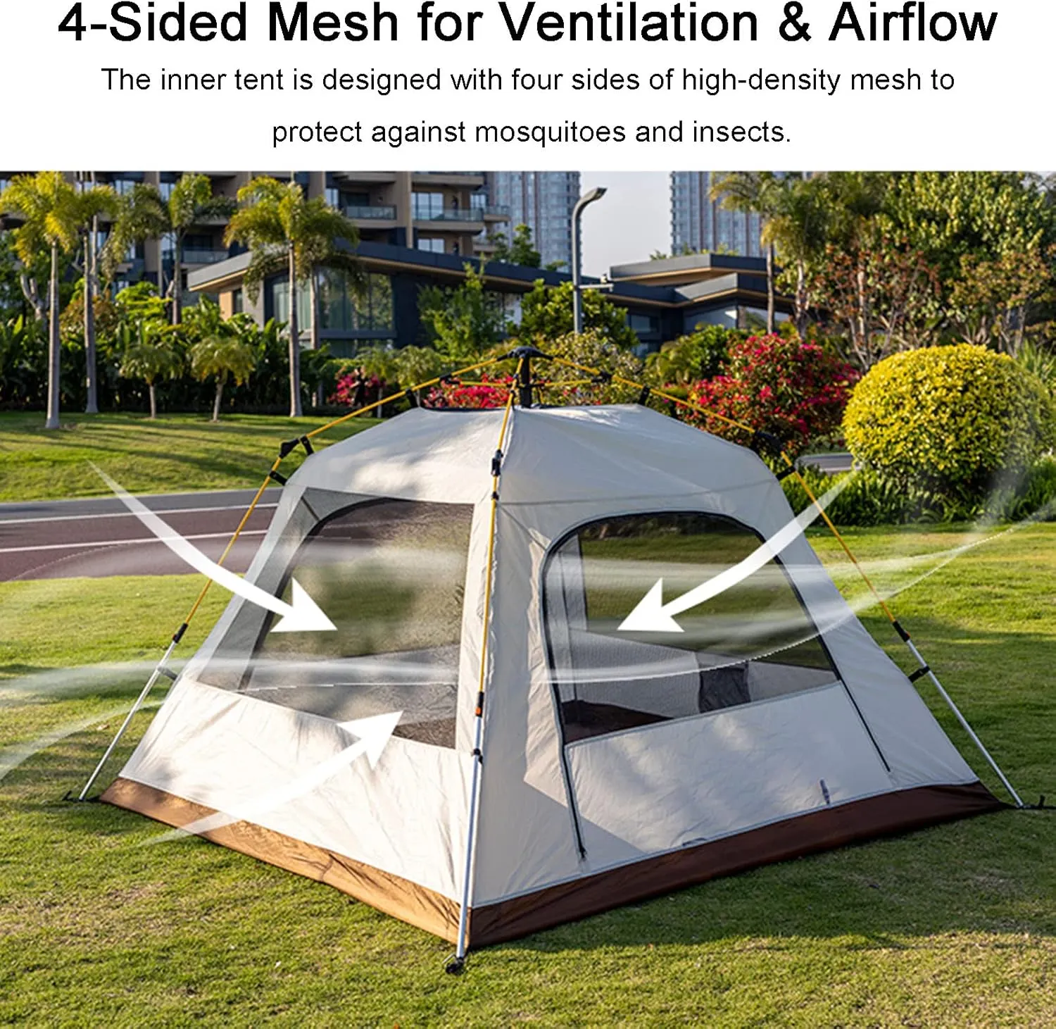 Camping Tent | 6 Person Cabin Tent with Instant Setup, Pop Up Tent, Outdoor Camping Canvas Tent Family Camping Use, Easy to Assemble,Tents