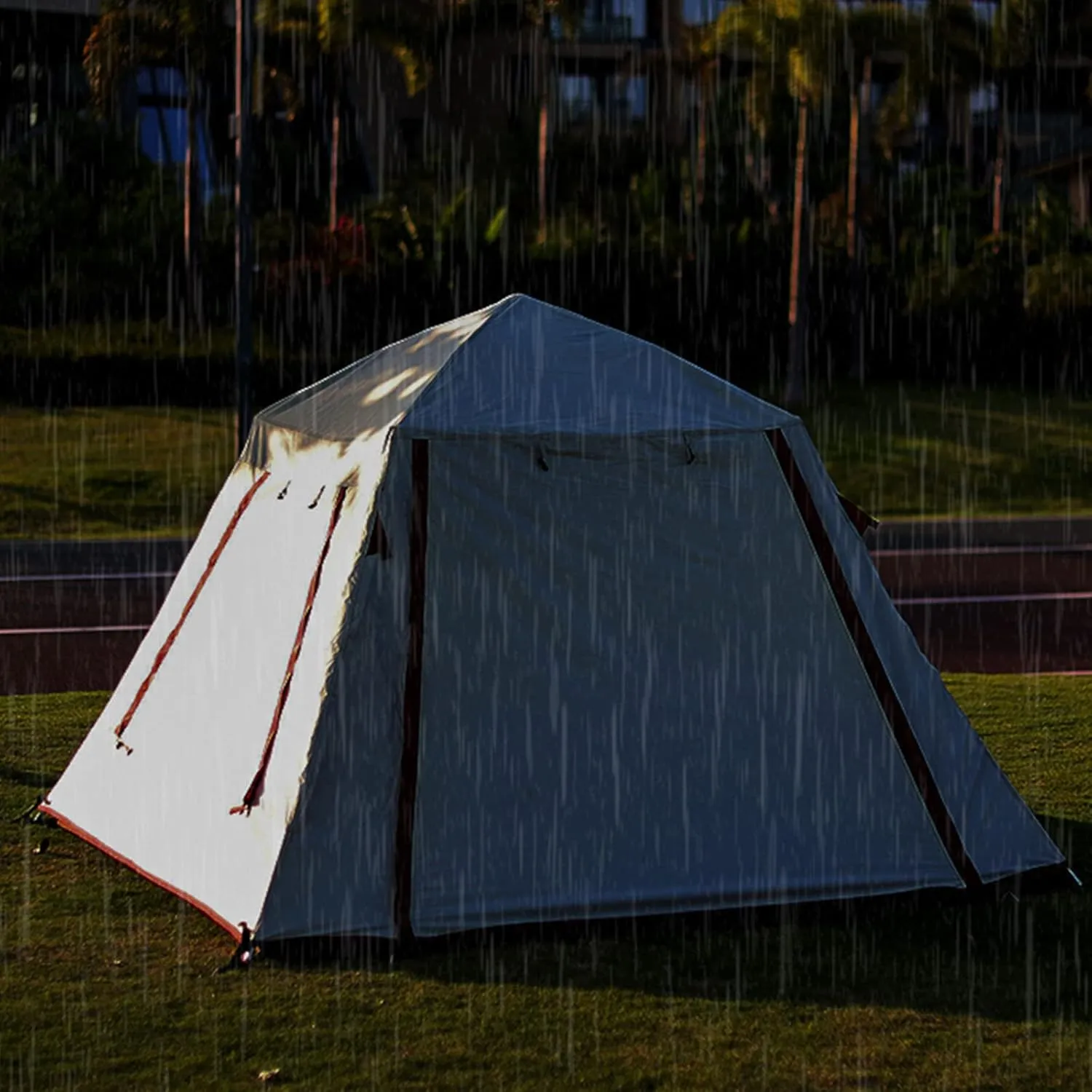 Camping Tent | 6 Person Cabin Tent with Instant Setup, Pop Up Tent, Outdoor Camping Canvas Tent Family Camping Use, Easy to Assemble,Tents