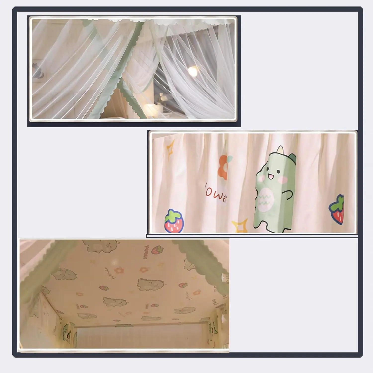 Canopy Bed Frame King Size Metal Bed Post Poles, Mosquito Net Bracket 4 Corners Bed Post Fit for Four-Corner Bed and Curtains,B,Twin