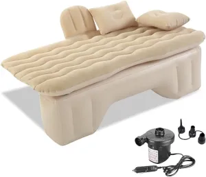 Car Air Mattress Back Seat for Lincoln Aviator,Double Side Flocking Car Bed Portable Air Mattress Car Sleeping Mattress Car Accessories Cars Camping Bed,Off White
