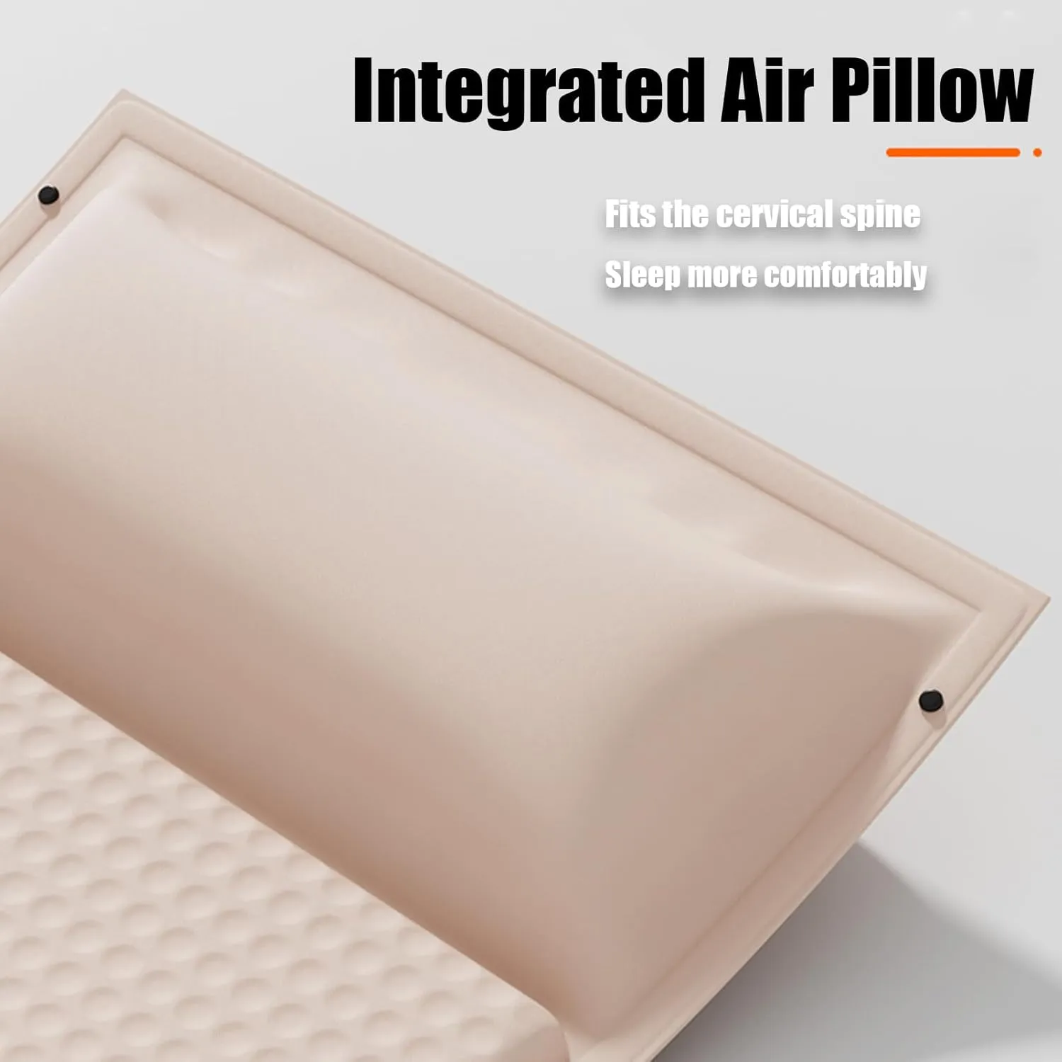 Car Air Mattress Foldable for Mercedes Benz GLC Coupé C253 C254 2016-2025, Back Seat Camping Bed Breathable Airbed Auto-Inflation Without Air Pump SUV,Beige Single