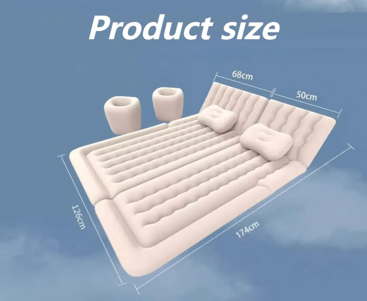Car Air Mattress for Alfa Romeo Tonale 2022 2023 2024,Portable Self Inflating Cushion,Multifunctional Bed Inflatable Mat,Travel Home Sleeping Pad Cot Ideal for Road Trips Camping,Beige