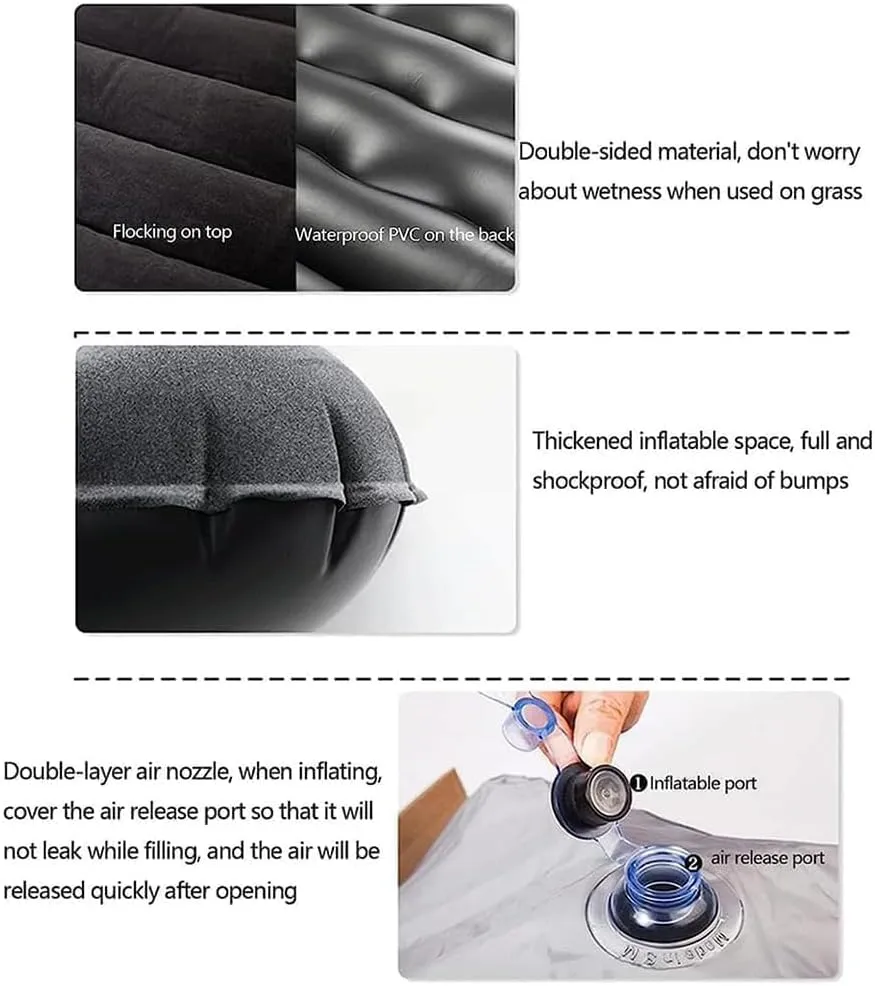 Car Air Mattress for Alfa Romeo Tonale 2022 2023 2024,Portable Self Inflating Cushion,Multifunctional Bed Inflatable Mat,Travel Home Sleeping Pad Cot Ideal for Road Trips Camping,Beige