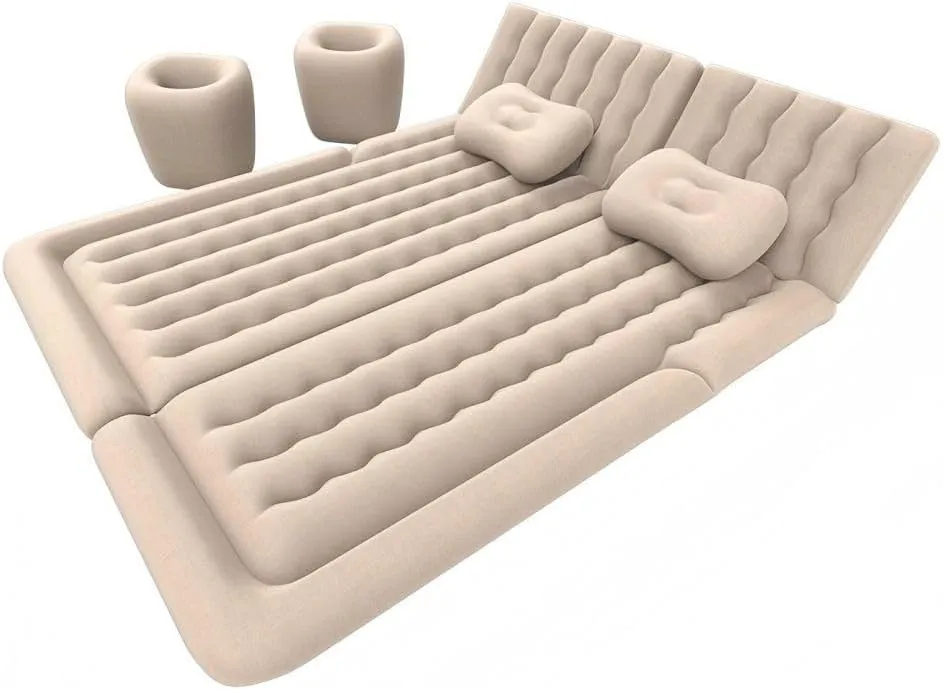 Car Air Mattress for Alfa Romeo Tonale 2022 2023 2024,Portable Self Inflating Cushion,Multifunctional Bed Inflatable Mat,Travel Home Sleeping Pad Cot Ideal for Road Trips Camping,Beige