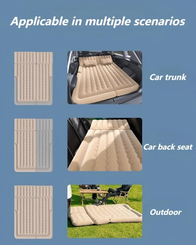 Car Air Mattress for Alfa Romeo Tonale 2022 2023 2024,Portable Self Inflating Cushion,Multifunctional Bed Inflatable Mat,Travel Home Sleeping Pad Cot Ideal for Road Trips Camping,Beige