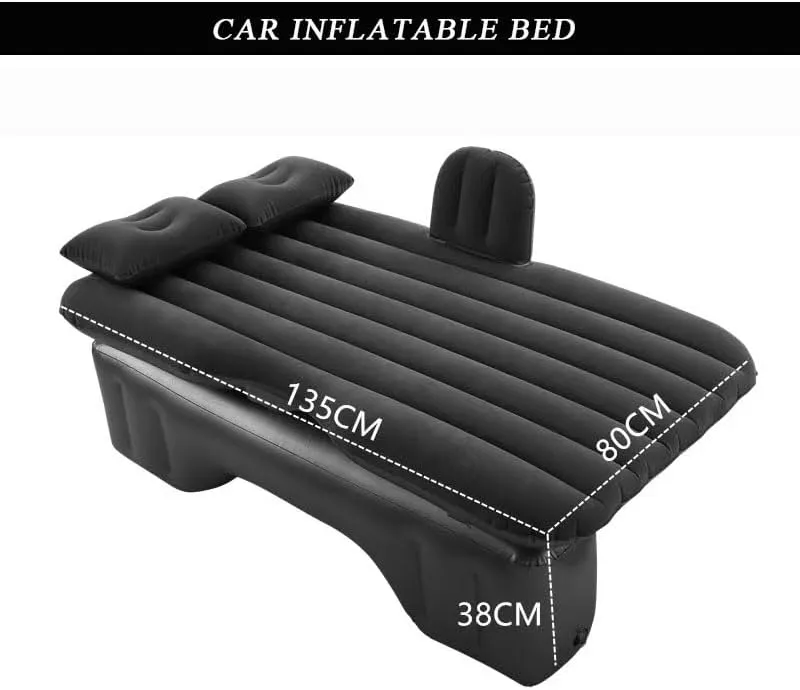 Car Air Mattress for BYD S6 2011–2016, Inflatable Back Seat Sleeping Pad with Pump & 2 Pillows, Folding Portable Camping Bed for Travel& Road Trips,Blue