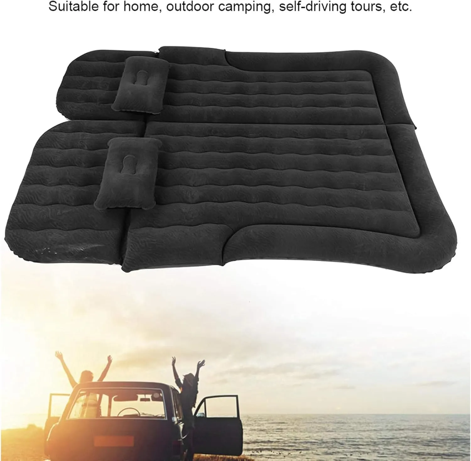 Car Air Mattress for Chrysler Pacifica Minivan 2016-2024, Portable Foldable Inflatable Bed with Pillow, Black