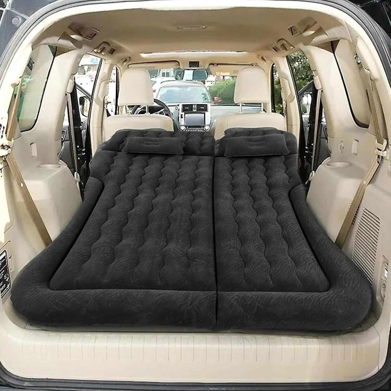 Car Air Mattress for Chrysler Pacifica Minivan 2016-2024, Portable Foldable Inflatable Bed with Pillow, Black